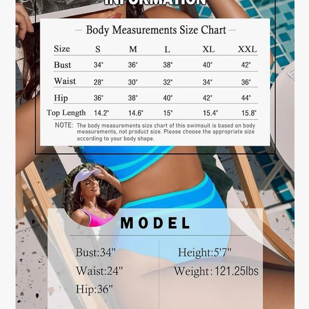 NWT Blue and Aqua Bikini Set - Picture 7 of 10